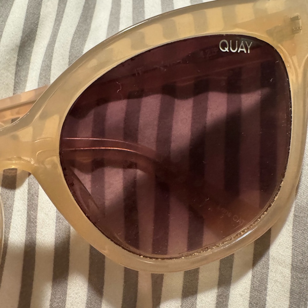 Quay Beige Sunglasses with Brown Lenses